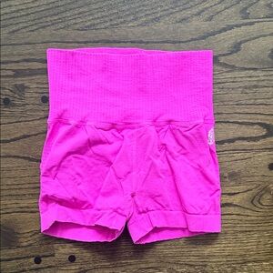 Free People Movement Bright Pink High-Waisted Shorts